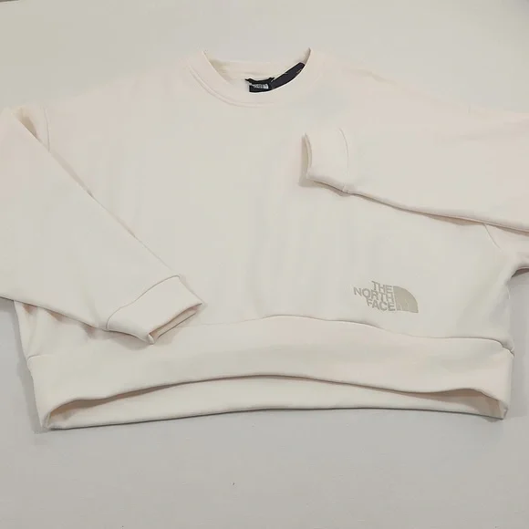 North Face Crop Horizon Performance Crew Sweatshirt. Gardenia White. Size M - Picture 5 of 11
